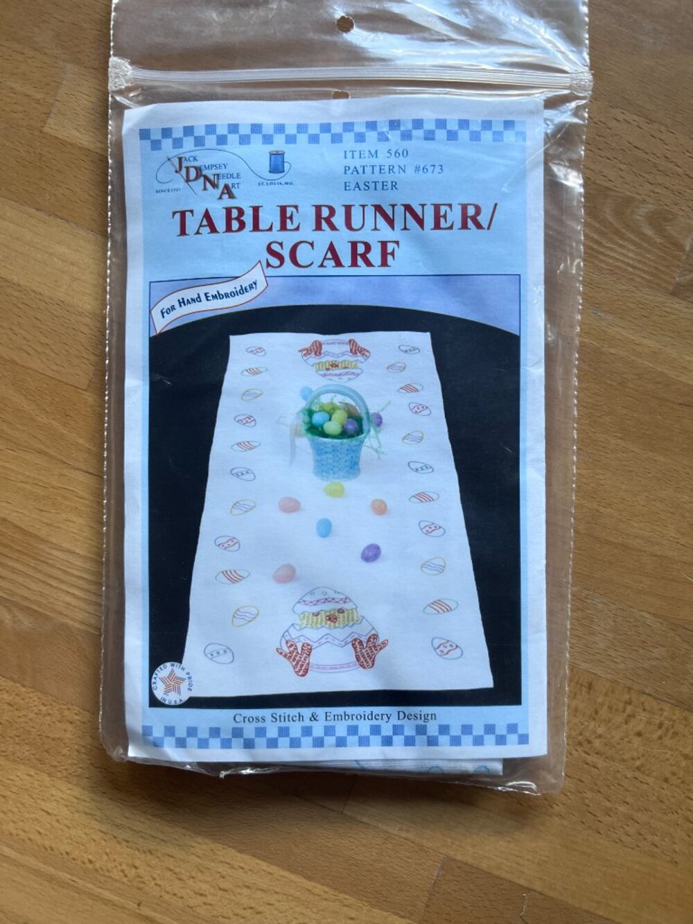 Easter Table Runner Cross Skitch and Embroidery Design Kit for Hand Embroidery
